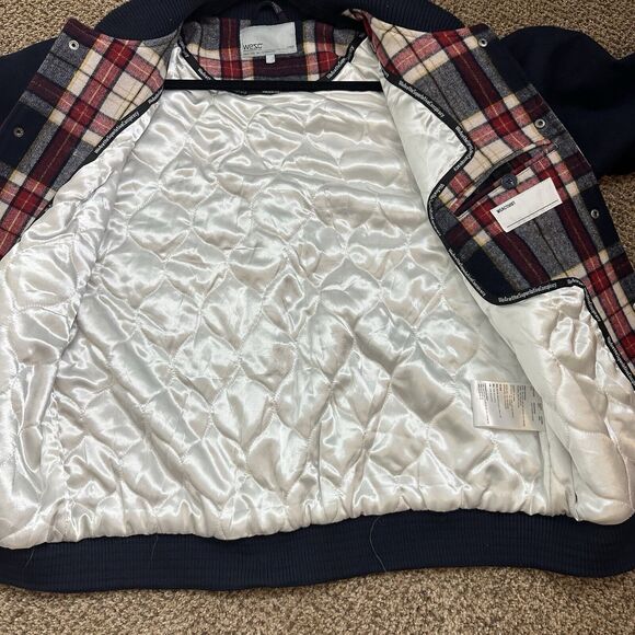 Wesc Tartan Plaid Wool Blend Lightly Padded Jacket EUC Mens Size Large - Picture 10 of 13